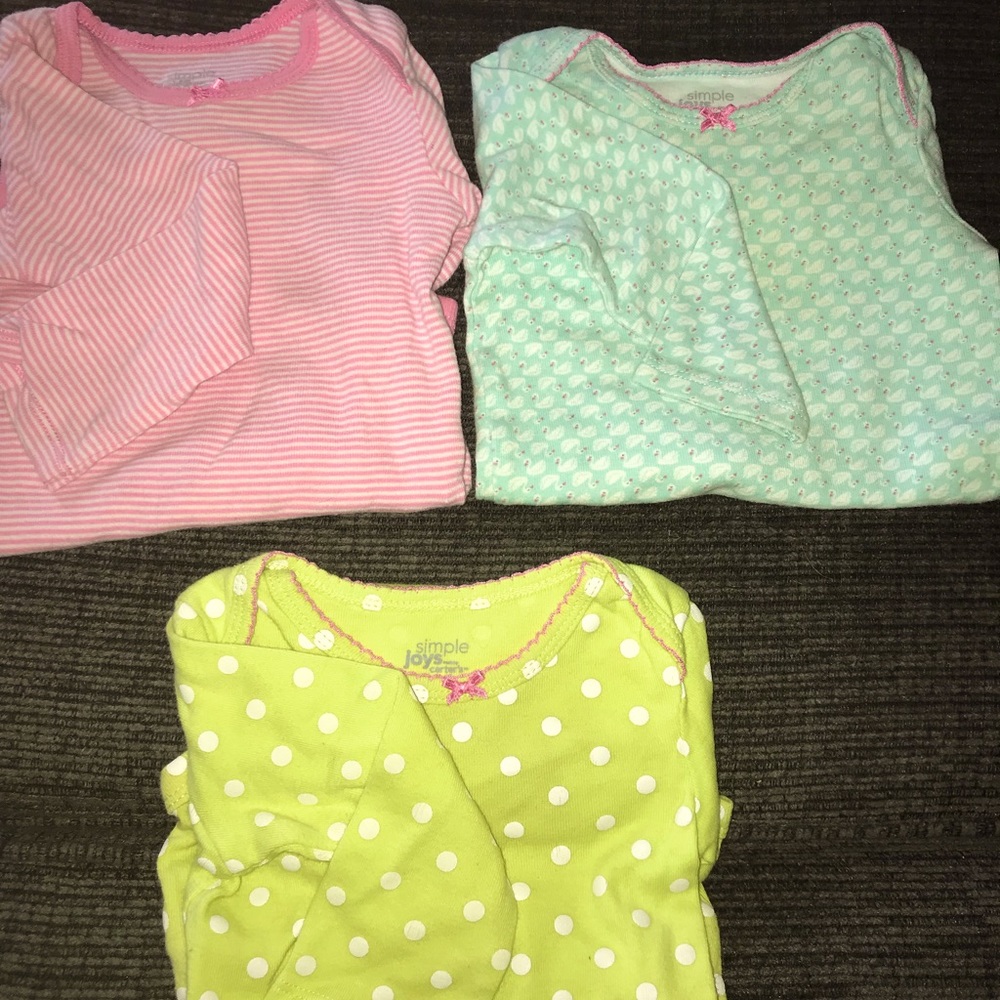 3 piece long sleeved onesies